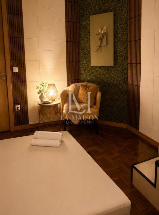 Sala de atendimento no La Maison Spa Marquês de Pombal